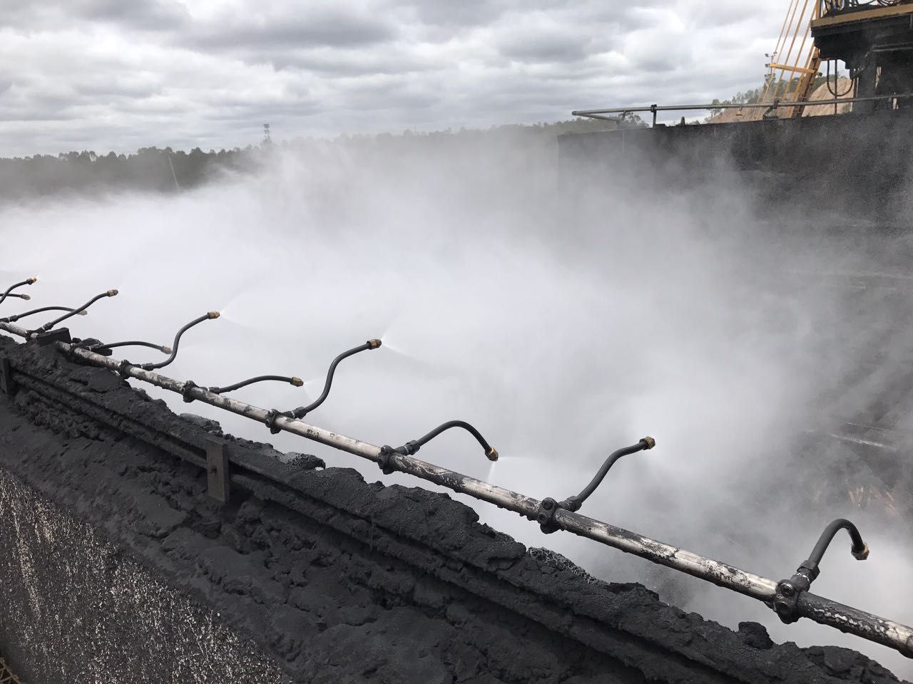 Custom Dust Suppression System in action